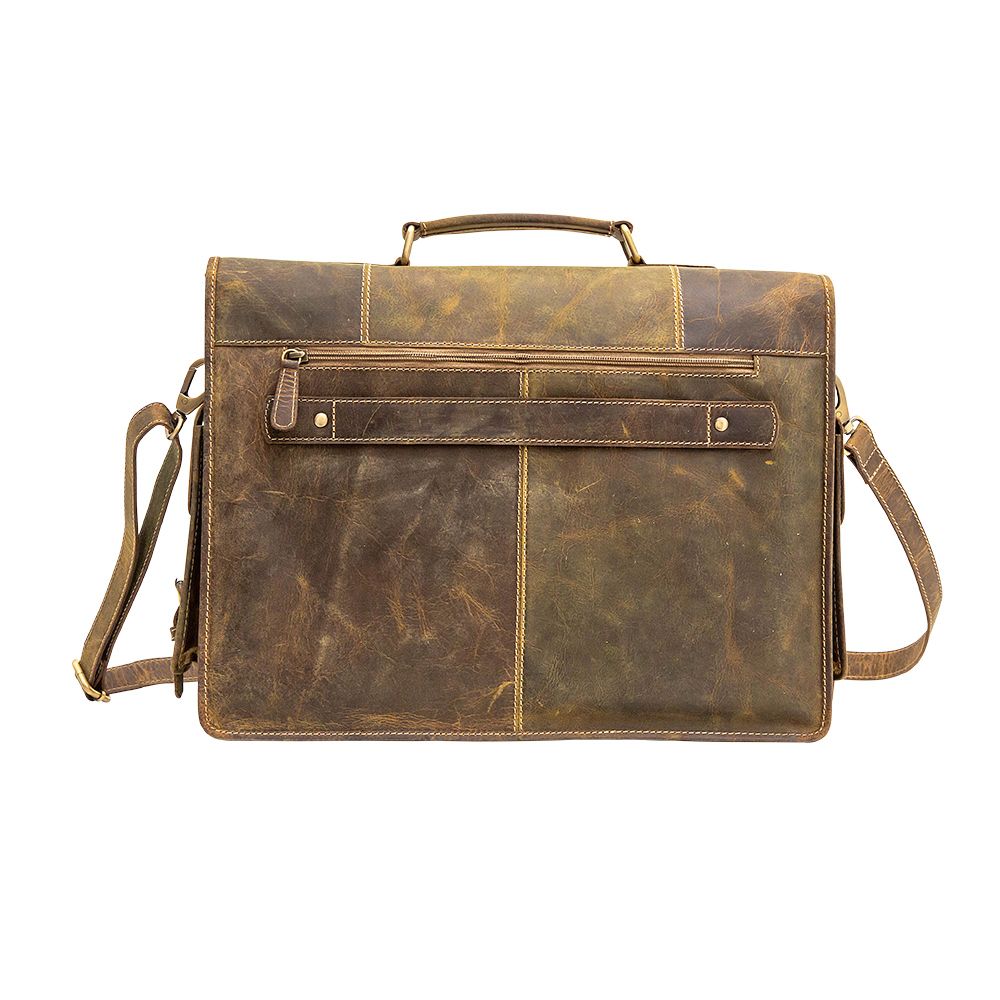 Shaye Aged Leather Satchel