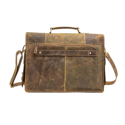 Shaye Aged Leather Satchel