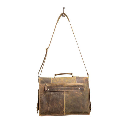 Shaye Aged Leather Satchel