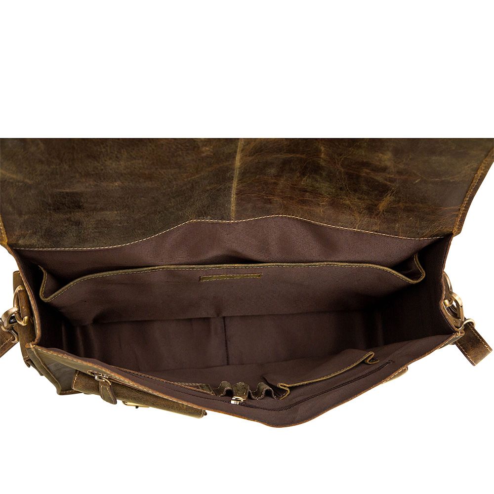 Shaye Aged Leather Satchel